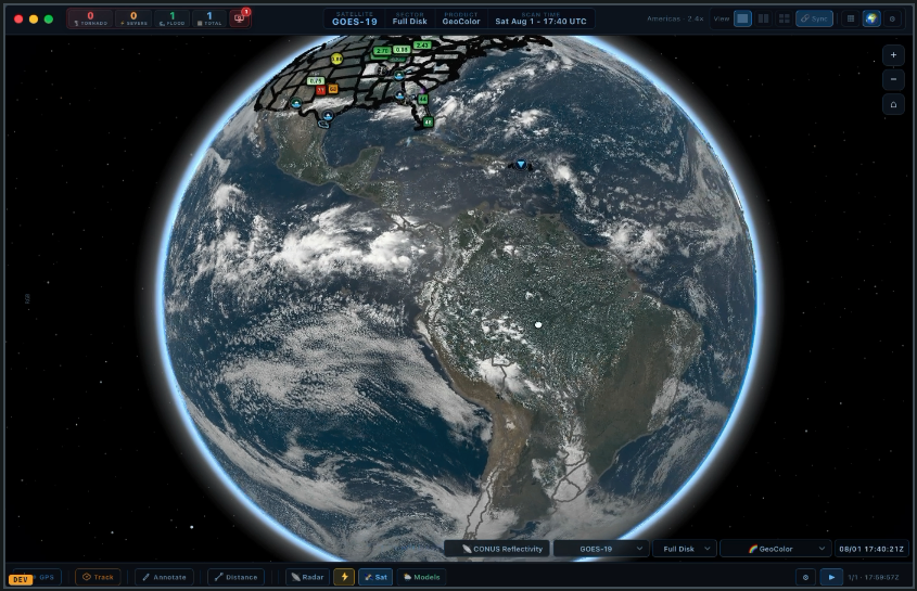 GOES-19 full disk satellite